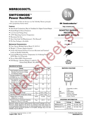 MBRB3030CTL datasheet  